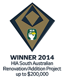 Shire Homes based in Balhannah, winner of the 2014 HIA South Australia award for Renovation/addition up to $200,000